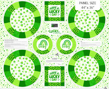 Lucky Placemat Panel 36" Patrick Lose Northcott Cotton Fabric