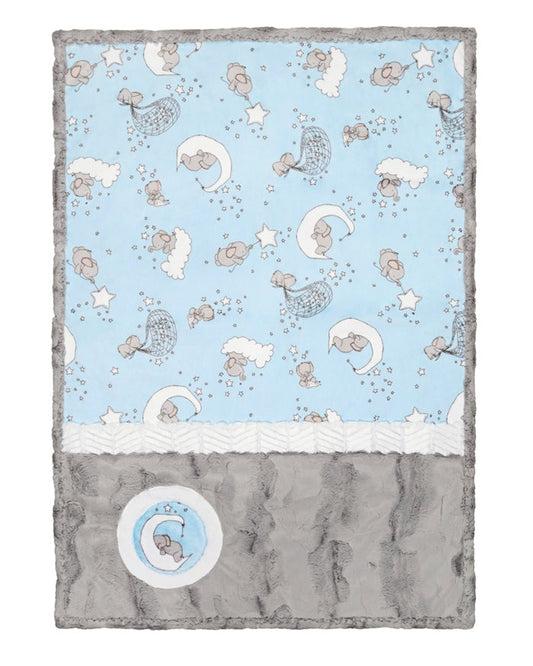 Lucky Star Blue Lullaby Quilt Kit 28"x41" Shannon Fabrics Polyester SF-cklullabyluckystarblue