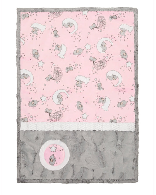 Lucky Star Blush Lullaby Quilt Kit 28"x41" Shannon Fabrics Polyester SF-cklullabyluckystarblush
