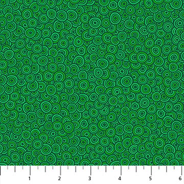 Lucky Swirly Circle Emerald Isle Green Patrick Lose Northcott Cotton Fabric