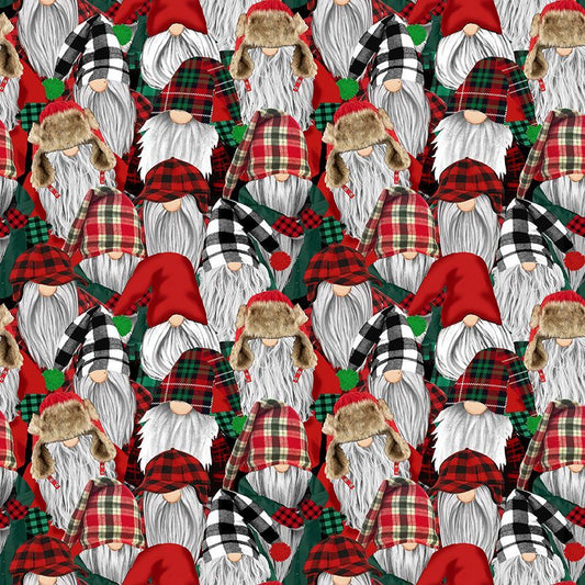 Lumberjack Gnomes Packed Lumberjack Gnomes Multi Gail Cadden Timeless Treasures Cotton Fabric TT-GAIL-CD2078-MULTI