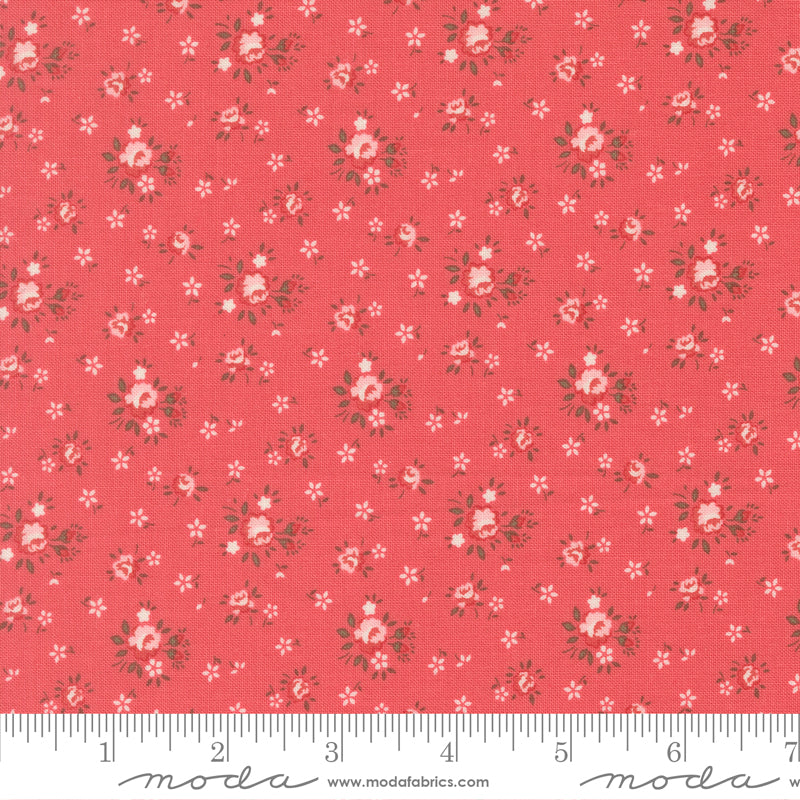 Lyda Rose Small Floral Petal Pink Bunny Hill Designs Moda Cotton Fabric MD-3071-15