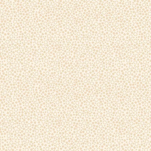M'Ocean Tossed Dots and Circles Tonal Sand Beige Victoria Hutto Studio E Cotton Fabric