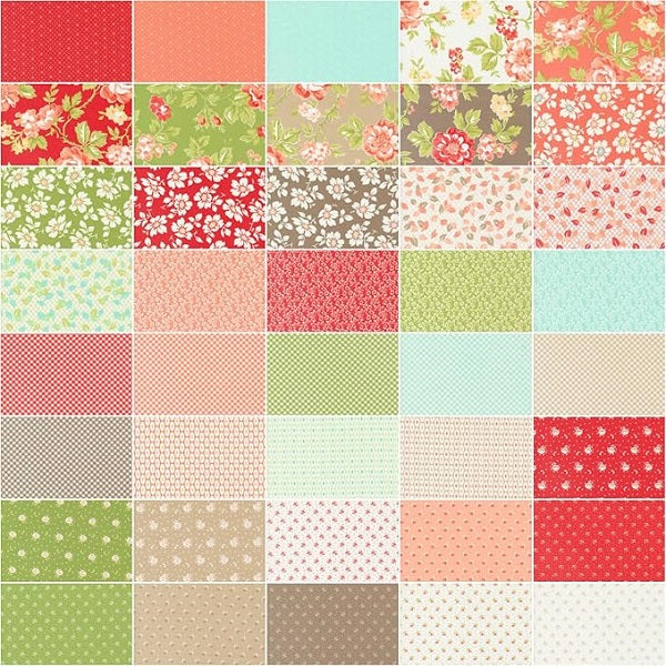 Jelly & Jam 10" Squares Layer Cake Fig Tree Co Moda Cotton Fabric MD-20490LC