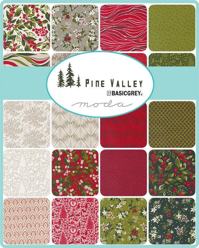 Pine Valley 10" Squares Layer Cake BasicGrey Moda Cotton Fabric MD-30740LC