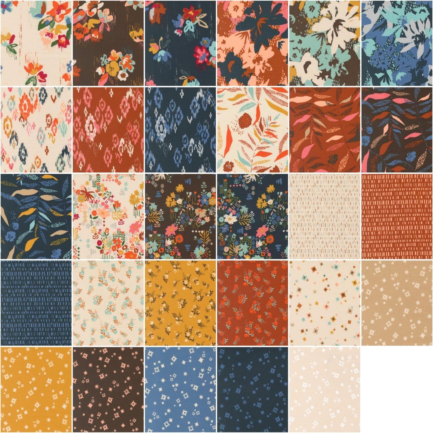 Boho Haven 2.5" Jelly Roll 40pcs Fancy that Design House Moda Cotton Fabric MD-45640JR