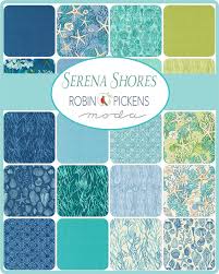 Serena Shores 5" Squares Charm Packs Robin Pickens Moda Cotton Fabric MD-48770PP