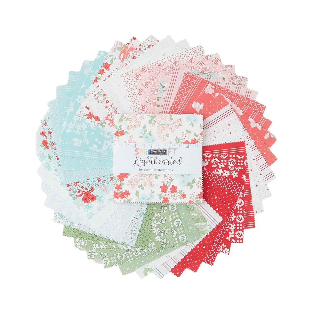Lighthearted 5" Squares Charm Pack Camille Roskelley Moda Cotton MD-55290PP