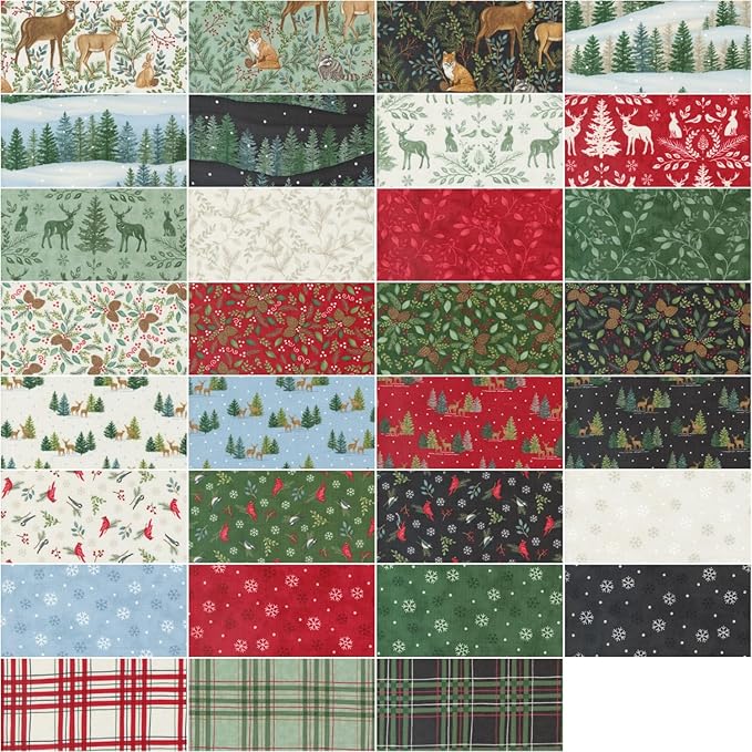 Woodland Winter 10" Squares Layer Cake Deb Strain Moda Cotton Fabric MD-56090LC