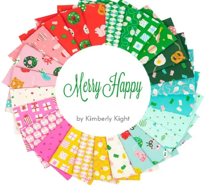 Merry Happy 5" Squares Charm Pack 42pcs Kimberly Kight Ruby Star Society Moda Fabrics Cotton Fabric MD-RS3097PP