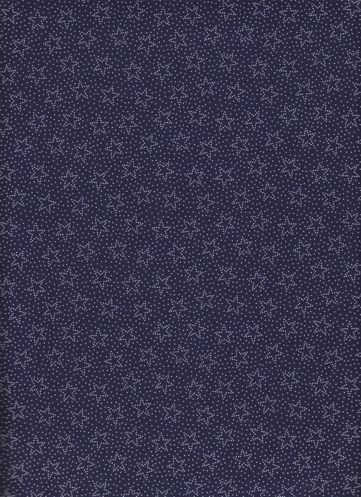 Made the USA Patriotic White Stars Navy Foust Textiles Cotton Fabric