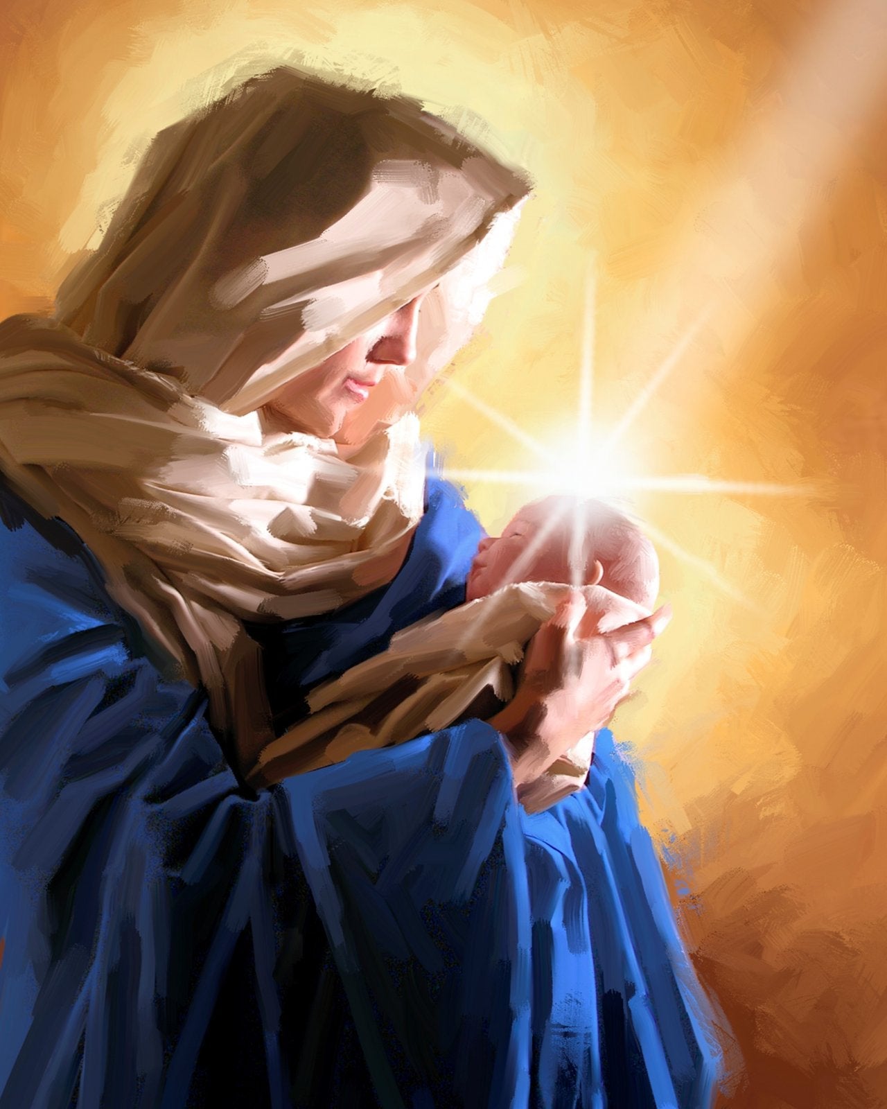 Madonna and Child Christmas Panel 36" Multi Digitally Printed David Textiles Cotton Fabric DT-AL-3791-9C-1