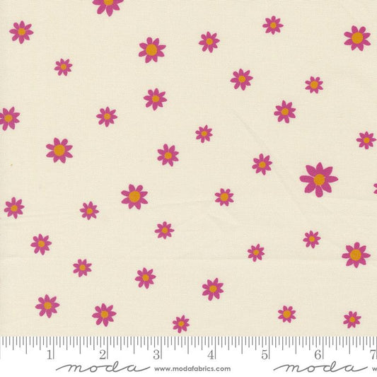 Maeve Daisy Dot Small Floral Pearl Natural Moda Cotton Fabric