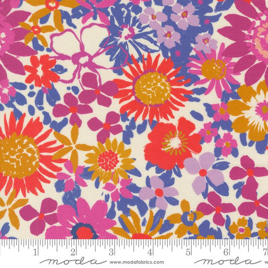 Maeve Phoebe Floral Sunflower Daisies Pearl Moda Cotton Fabric