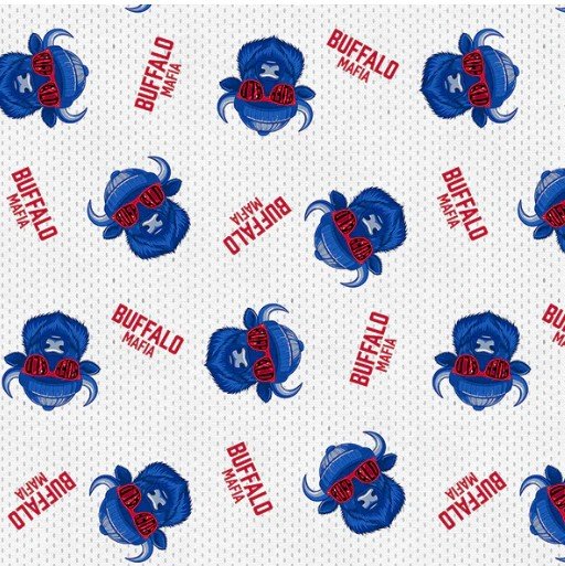 Mafia Mayhem Buffalo Mafia White Paintbrush Studios Cotton Fabric PBS-120-26497