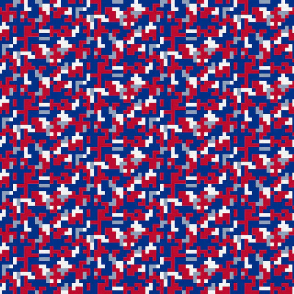 Mafia Mayhem Camo Red Blue White Paintbrush Studios Cotton Fabric PBS-120-26503