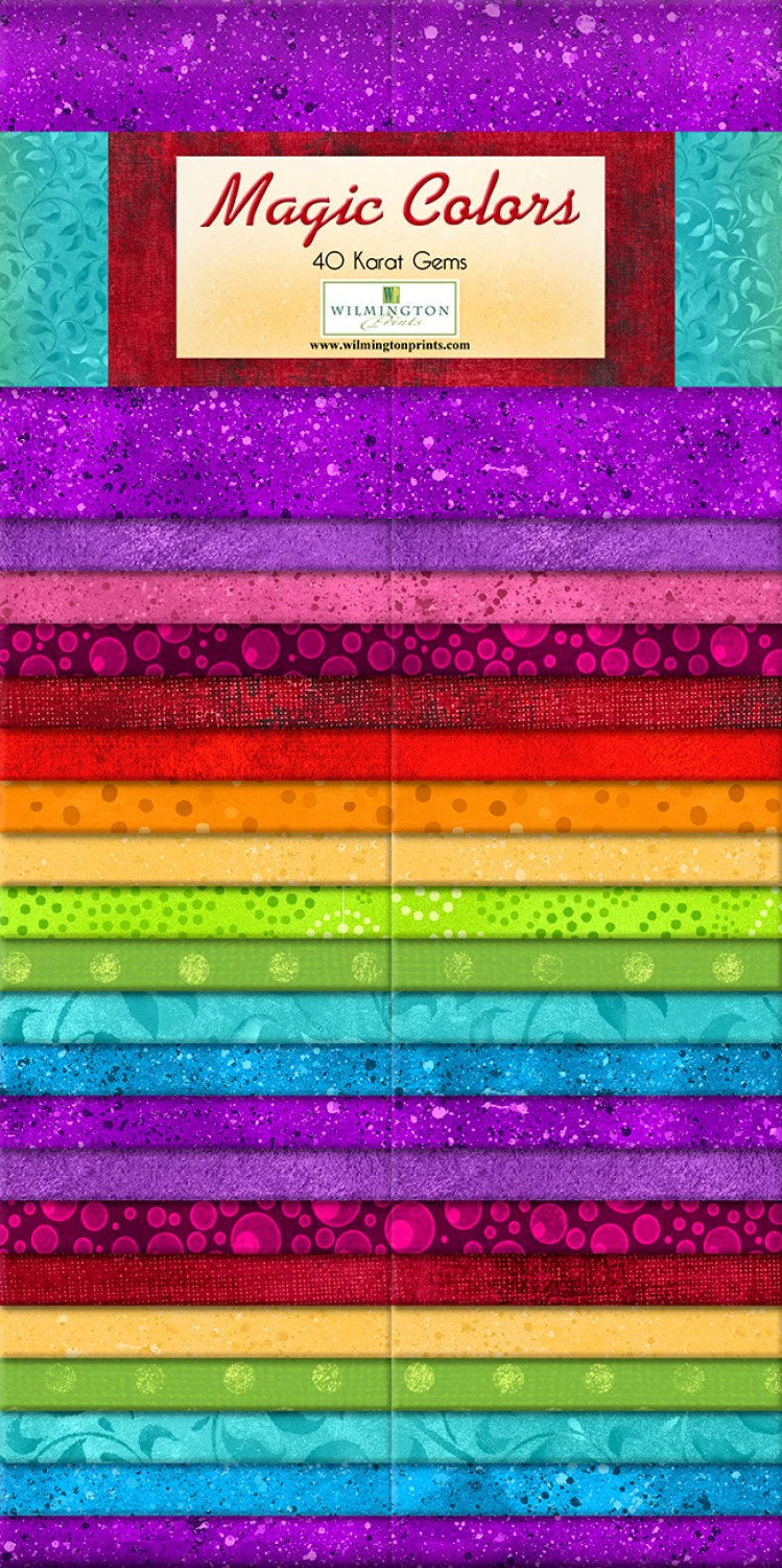 Magic Color 2.5" Strips Karat Gems Wilmington Prints Cotton Fabric