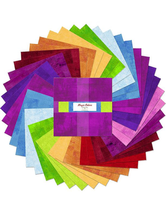 Magic Colors 10" Squares Karat Gems Revised 2-28-24 Wilmington Prints Cotton Fabric
