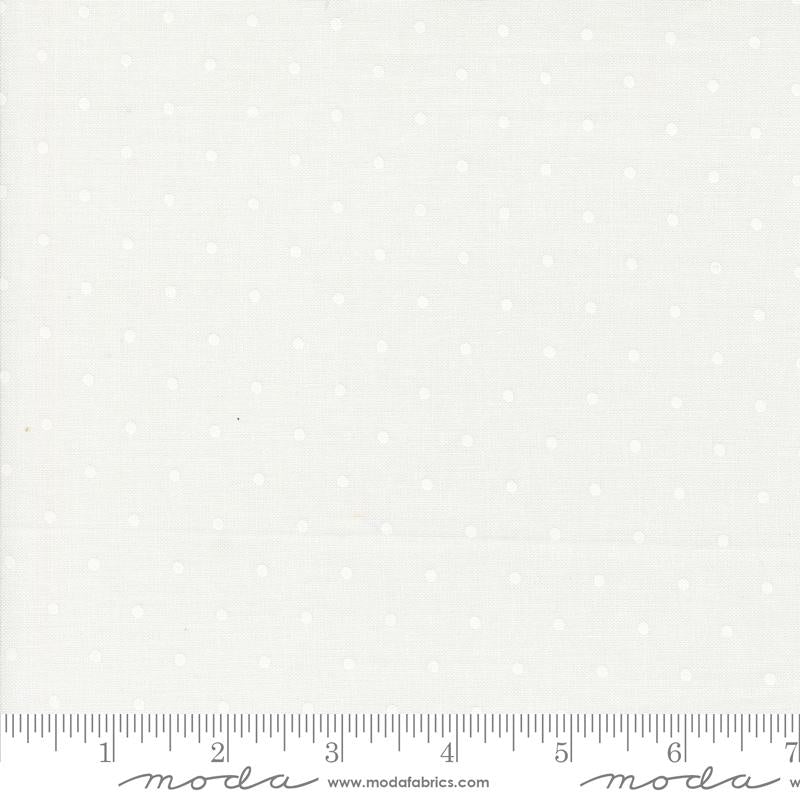 Magic Dot Blender Dots Cloud White on White Lella Boutique Moda Cotton Fabric