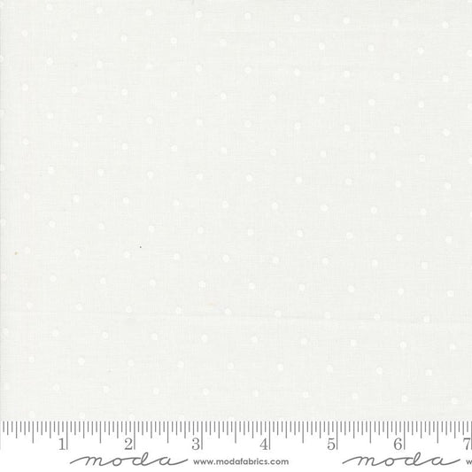 Magic Dot Blender Dots Cloud White on White Lella Boutique Moda Cotton Fabric