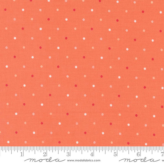 Magic Dot Blender Dots Coral Orange Lella Boutique Moda Cotton Fabric