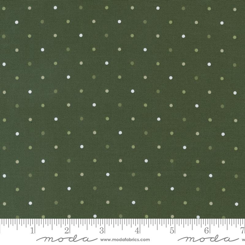 Magic Dot Blender Dots Forest Dark Green Lella Boutique Moda Cotton Fabric