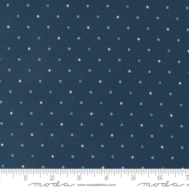 Magic Dot Blender Dots Midnight Dark Blue Lella Boutique Moda Cotton Fabric