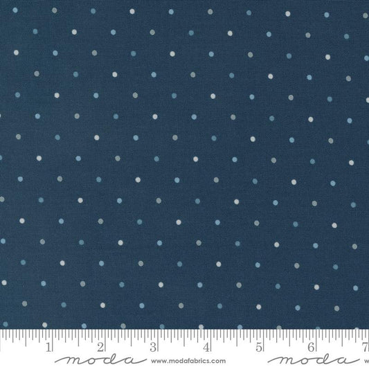 Magic Dot Blender Dots Midnight Dark Blue Lella Boutique Moda Cotton Fabric