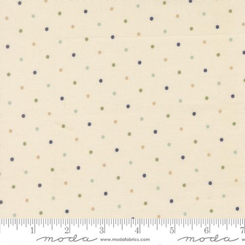 Magic Dot Daydream Natural Blue Green Lella Boutique Moda Cotton Fabric MD-5230-61
