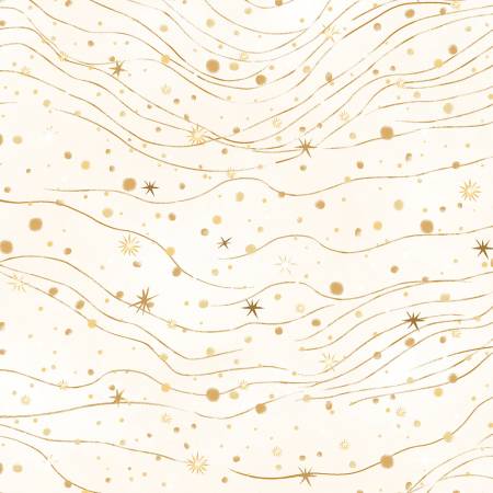 Magical Winter Woodlands Starry Skies Texture Cream Jan Mott Henry Glass Cotton Fabric HG-3697-44