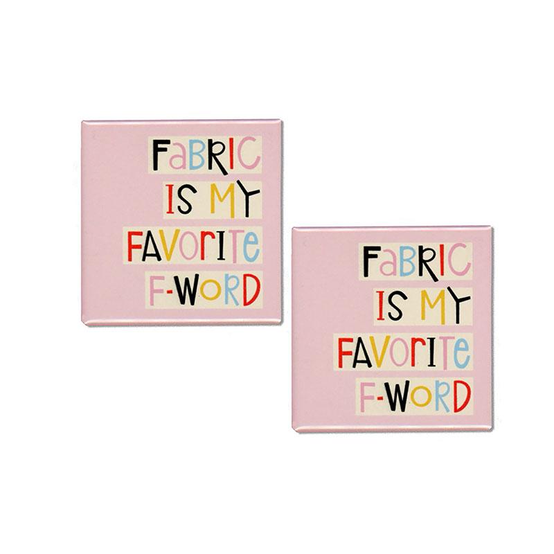 Magnet 2ct Fabric F Word Kati Cupcake KC-326