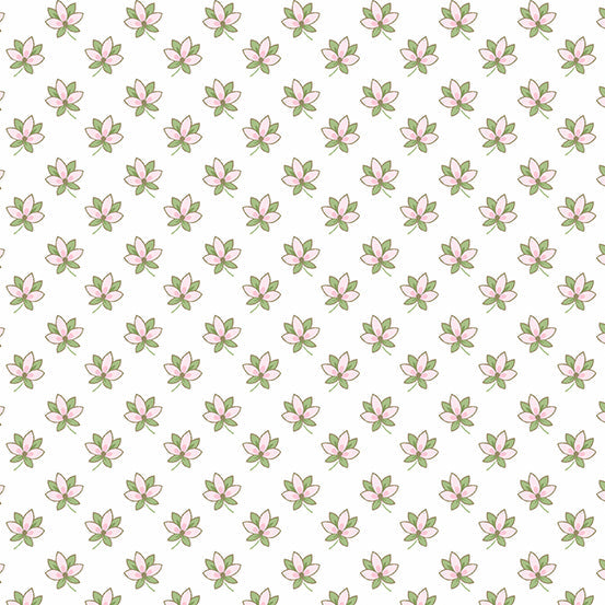 Magnolia Sprig Light Pink Edyta Sitar of Laundry Basket Quilts Andover Fabrics Cotton Fabric AF-A-856-LE