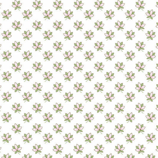Magnolia Sprig Light Pink Edyta Sitar of Laundry Basket Quilts Andover Fabrics Cotton Fabric AF-A-856-LE