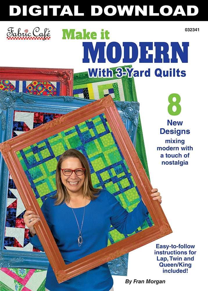 Make it Modern 3 Yard Quilt Pattern Book Fran Morgan Fabric Cafe FC-032341