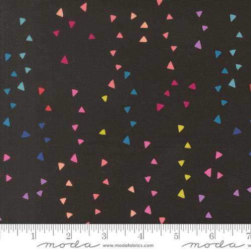 Makers Delight Trimmings Blenders Triangles Super Black Chrissy Lux Moda Cotton Fabric MD-28105-23