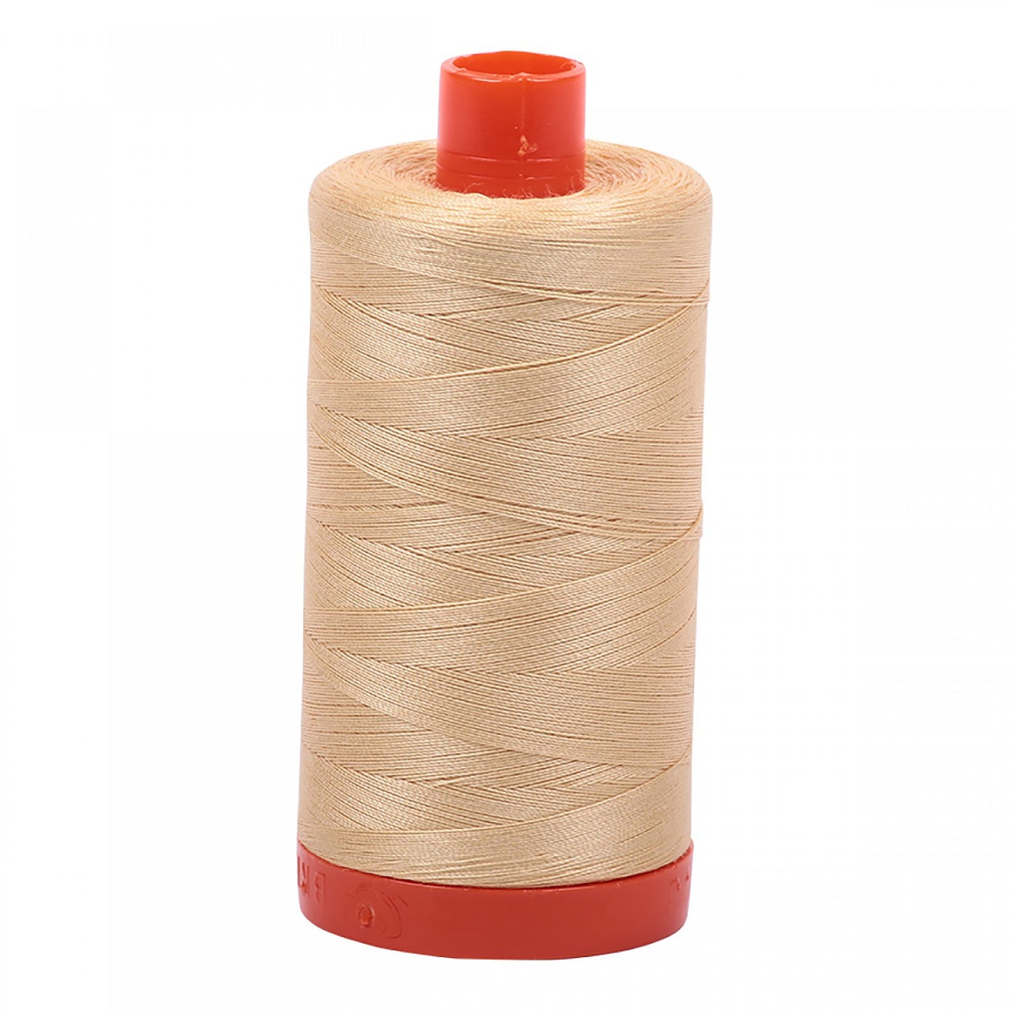 Mako Cotton Embroidery Thread Solid Light Caramel Beige 50wt 1422yds Aurifil spool AF-A1050-6001