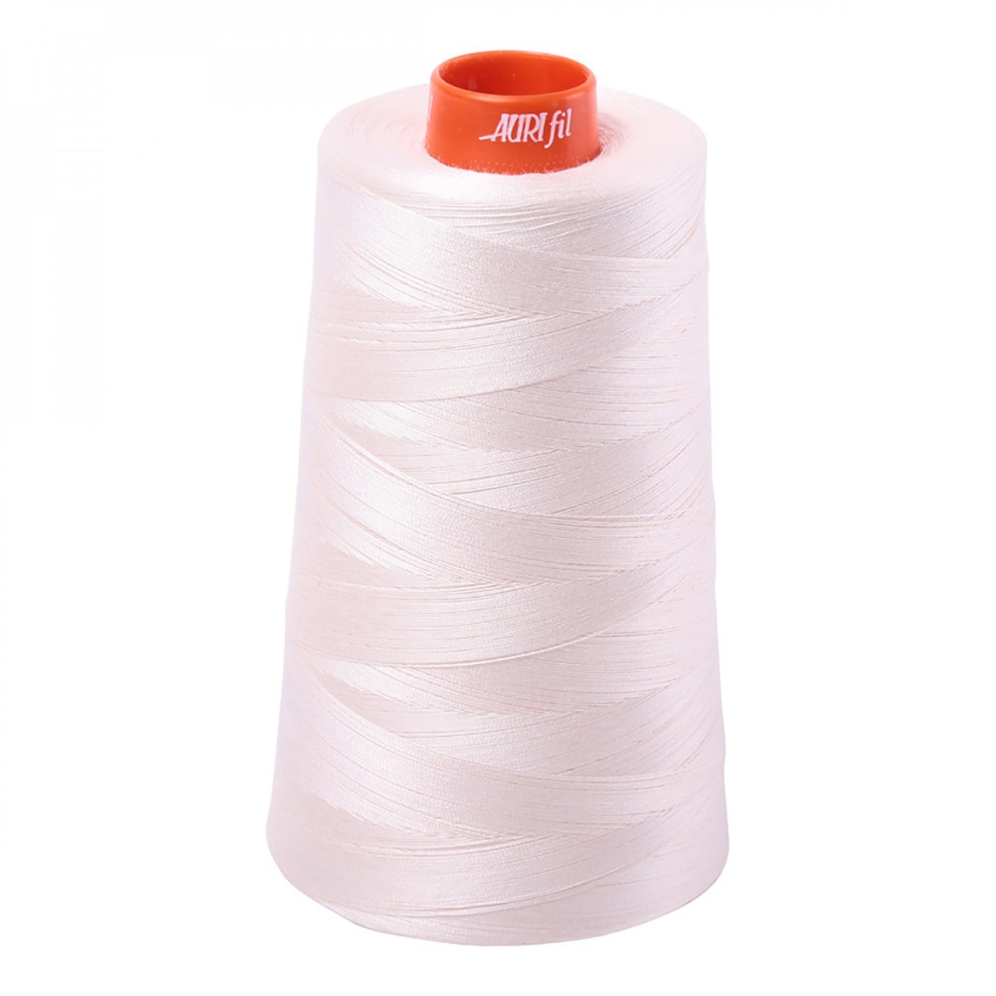 Oyster White Mako Cotton Embroidery Thread Solid 50wt 6452yds Cone Aurifil AF-MK-50CO-2405