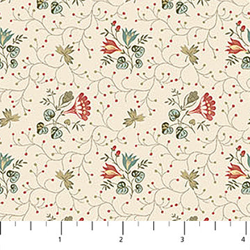 Manoir - Antiques Roadshow™ Calico Cream Multi Deborah Edwards Northcott Fabrics Cotton Fabric NC-28974-11
