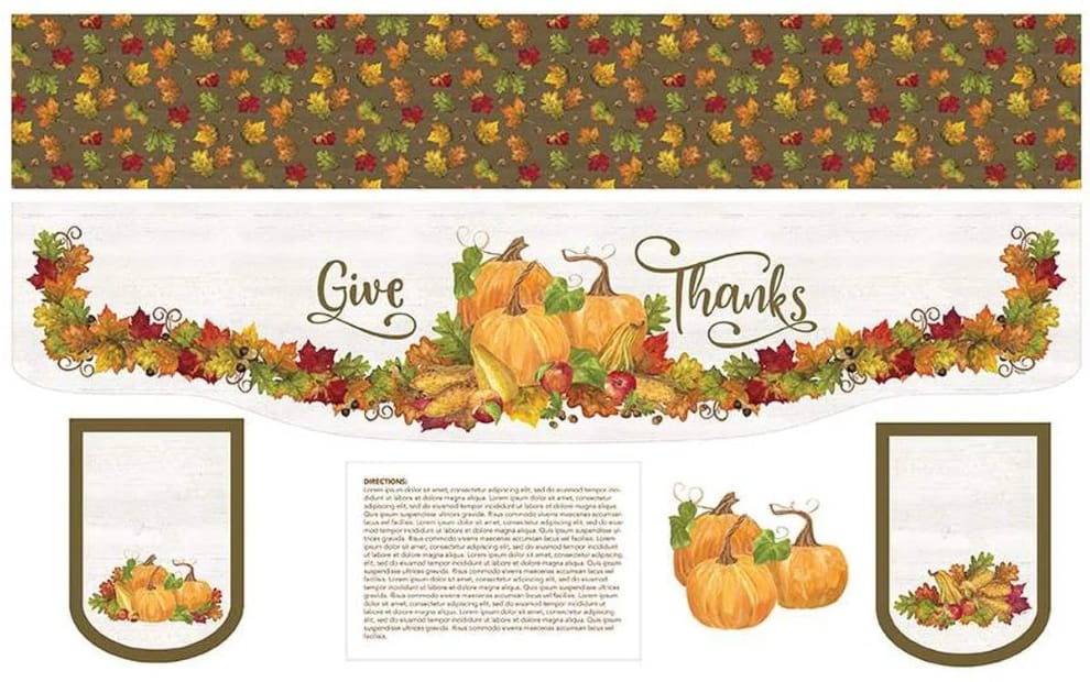 Mantel Runner of the Month November 36"x56" Tara Reed Riley Blake Designs Cotton Fabric RB-HD15520-NOV | US Fabric Shop