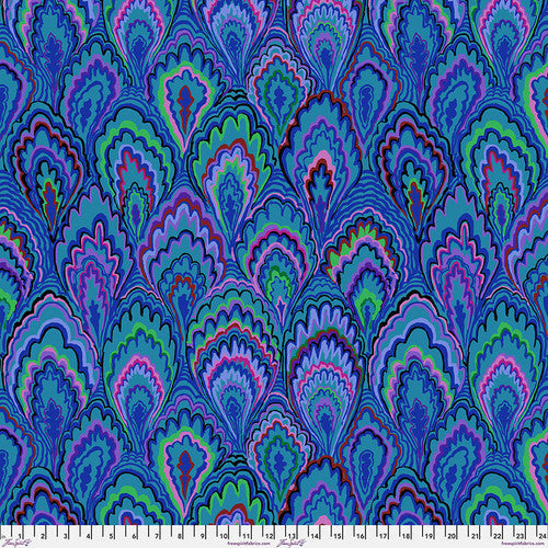 Marble Scallops Blue February 2025 Kaffe Fassett Collective Free Spirit Cotton Fabric FS-PWGP207.BLUE