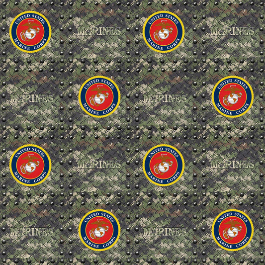 Marine Military Grate Sykel Cotton Fabric 1554-M