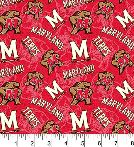 Maryland Terrapins (Terps) NCAA College Tone on Tone Sykel Cotton Fabric MD-1178