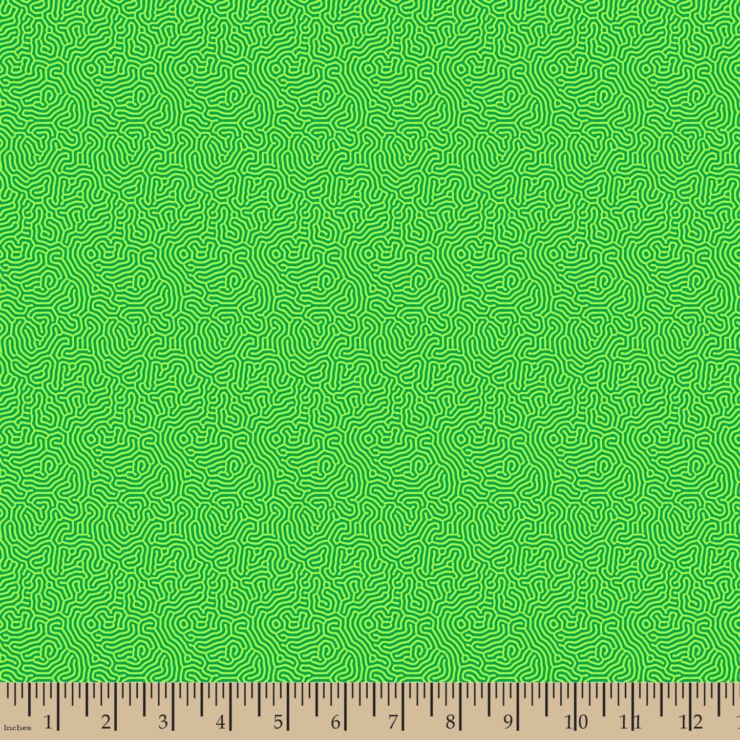 Maze Grass Green Patrick Lose Cotton Fabric