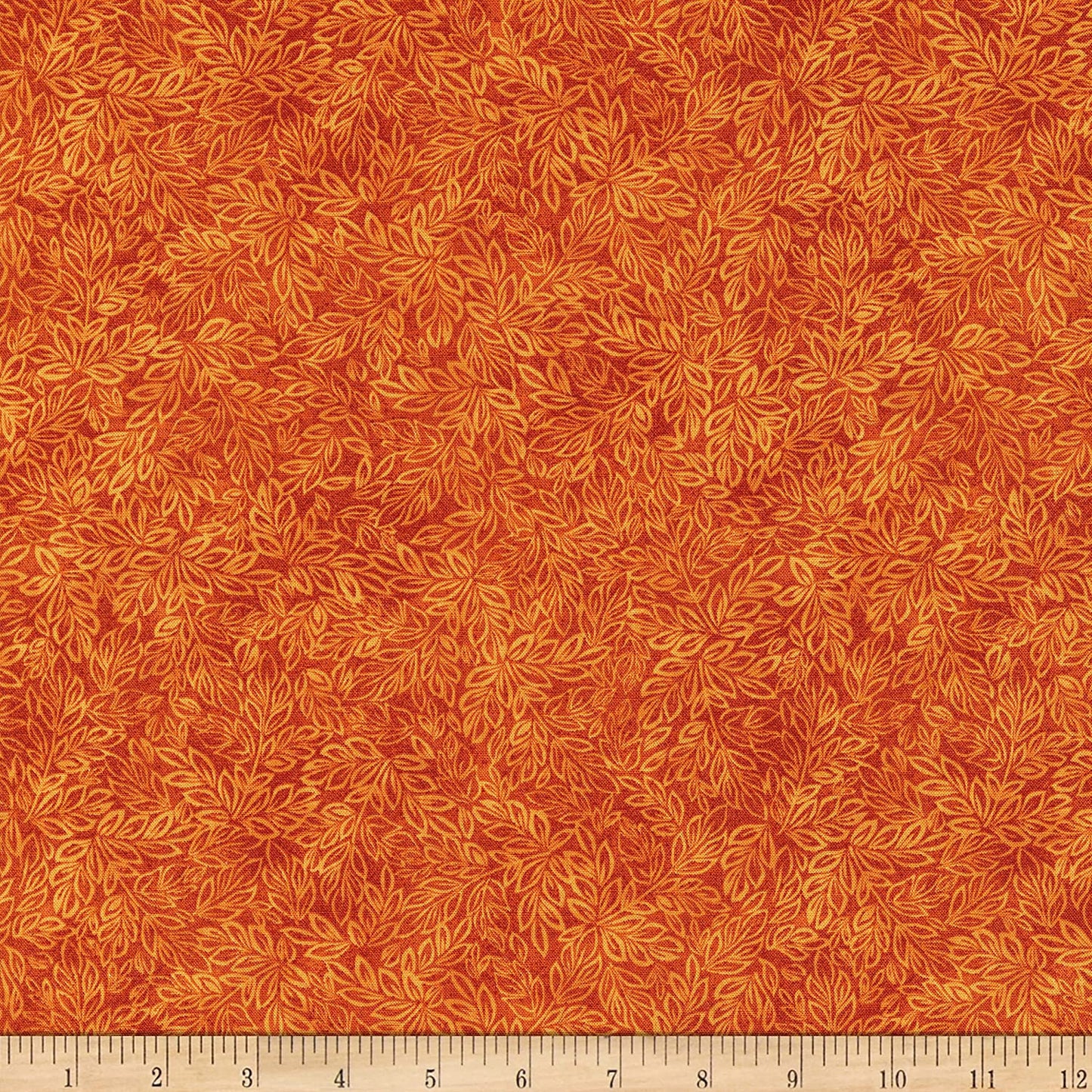 Meadow Mini Leaf Blender Amber Orange Timeless Treasures Cotton Fabric TT-C8500-Amber-MEADOW