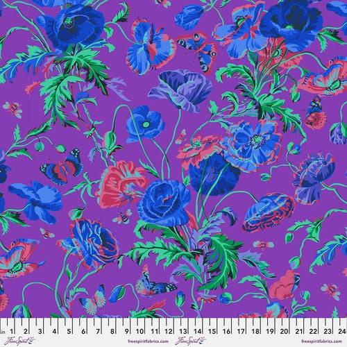 Meadow Purple Philip Jacobs August 2022 Kaffe Fassett Collective Free Spirit Cotton Fabric FS-PWPJ116.PURPLE