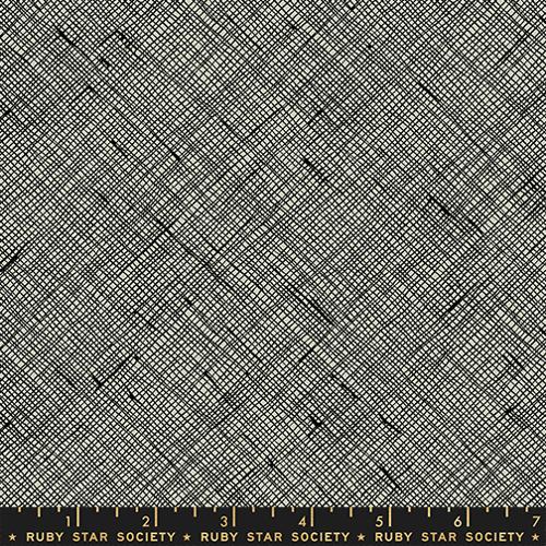 Memento Crosshatch Blenders Lines Abstract Texture Black Carolyn Friedlander Ruby Star Society Moda Cotton Fabric MD-RS8007-17