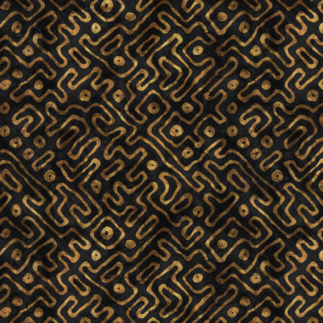 Meow Geo Black Dan Morris Quilting Treasures Cotton Fabric