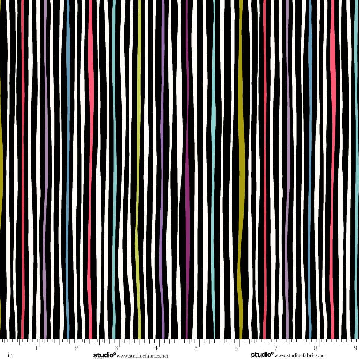Meow Mix Cats Line Black Multi Timna Tarr Studio E Cotton Fabric SE-8961-981 | US Fabric Shop