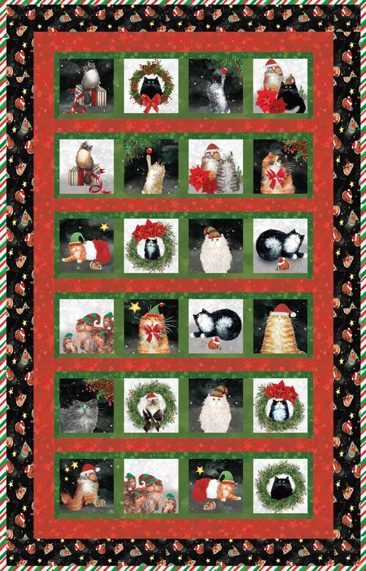 Meowy Christmas Advent Catlendar Lisa Swenson Ruble Windham Fabrics-FREE PATTERN