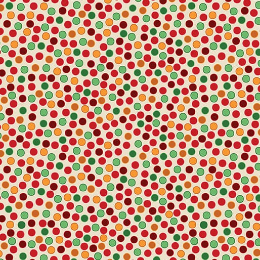 Merry Cats Dots Cream/Multi Peggy Collins Benartex Cotton Fabrics BE-16776-07 | US Fabric Shop